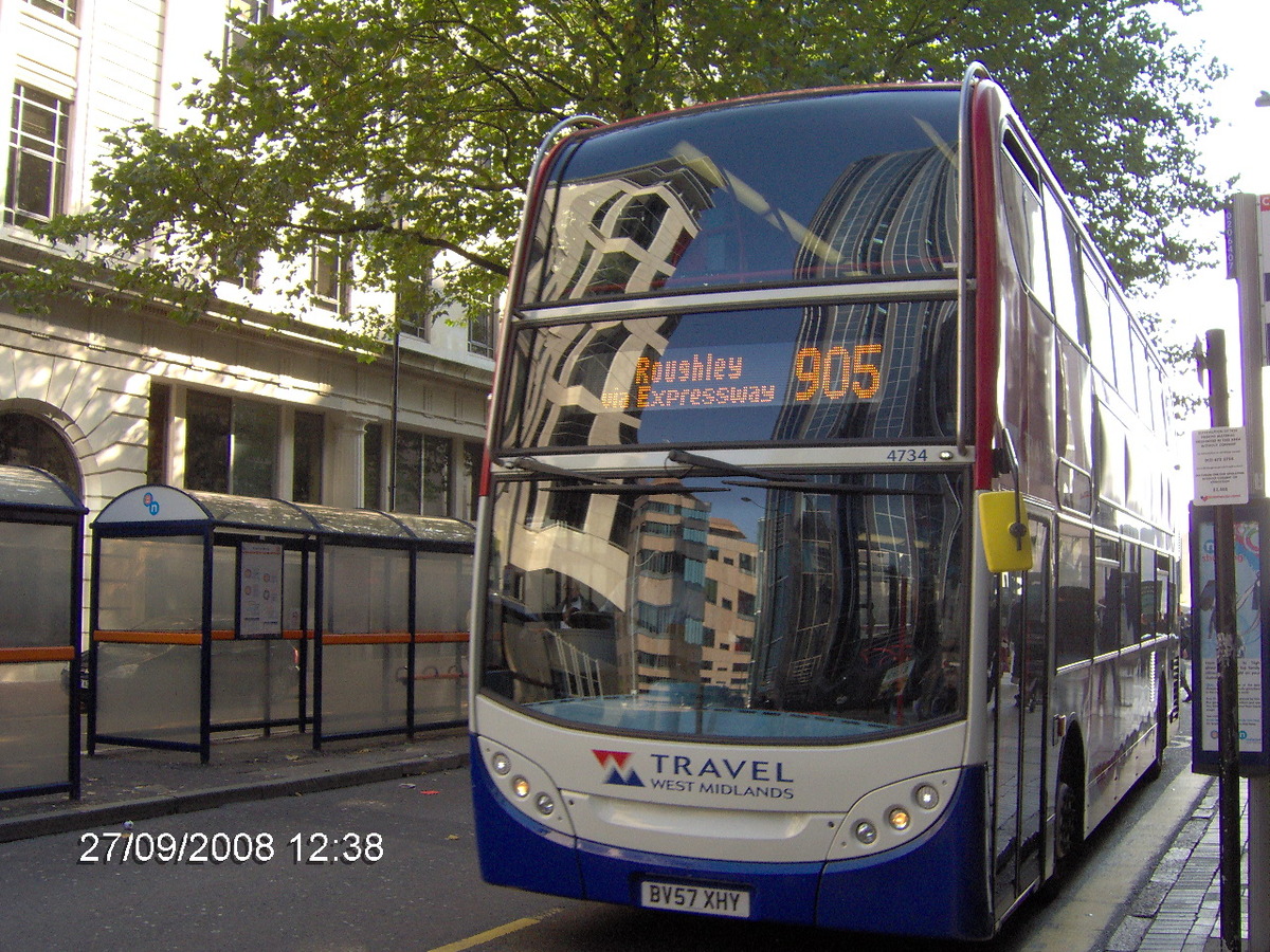 905 Bull Street Bus Station to Sutton Coldfield. TWM 4734 BV57XHY